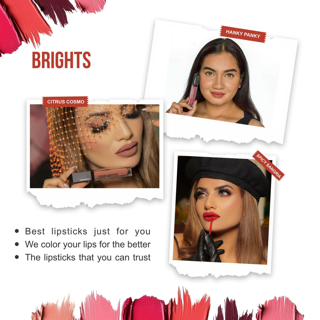 Love Earth Liquid Mousse Matte Lipstick - Brights | Grocsy