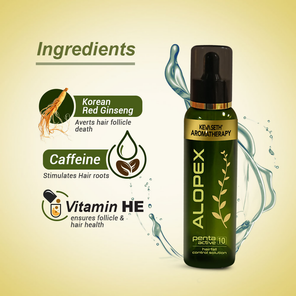 Keya Seth Aromatherapy Alopex Penta Active 10 For Hairfall Control Solution | Grocsy
