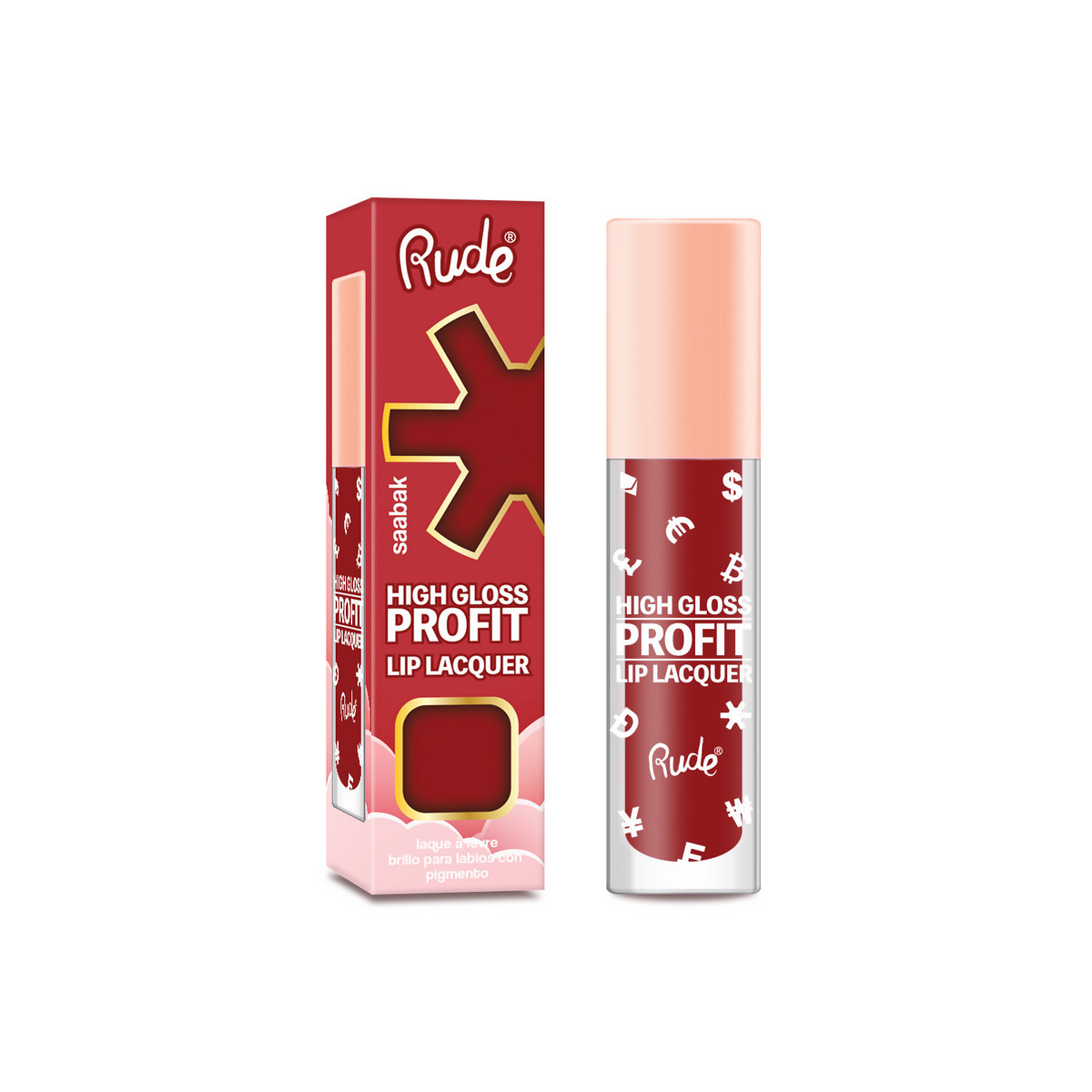 Rude Cosmetics High Gloss Profit Lip Lacquer - Sabacc | Grocsy