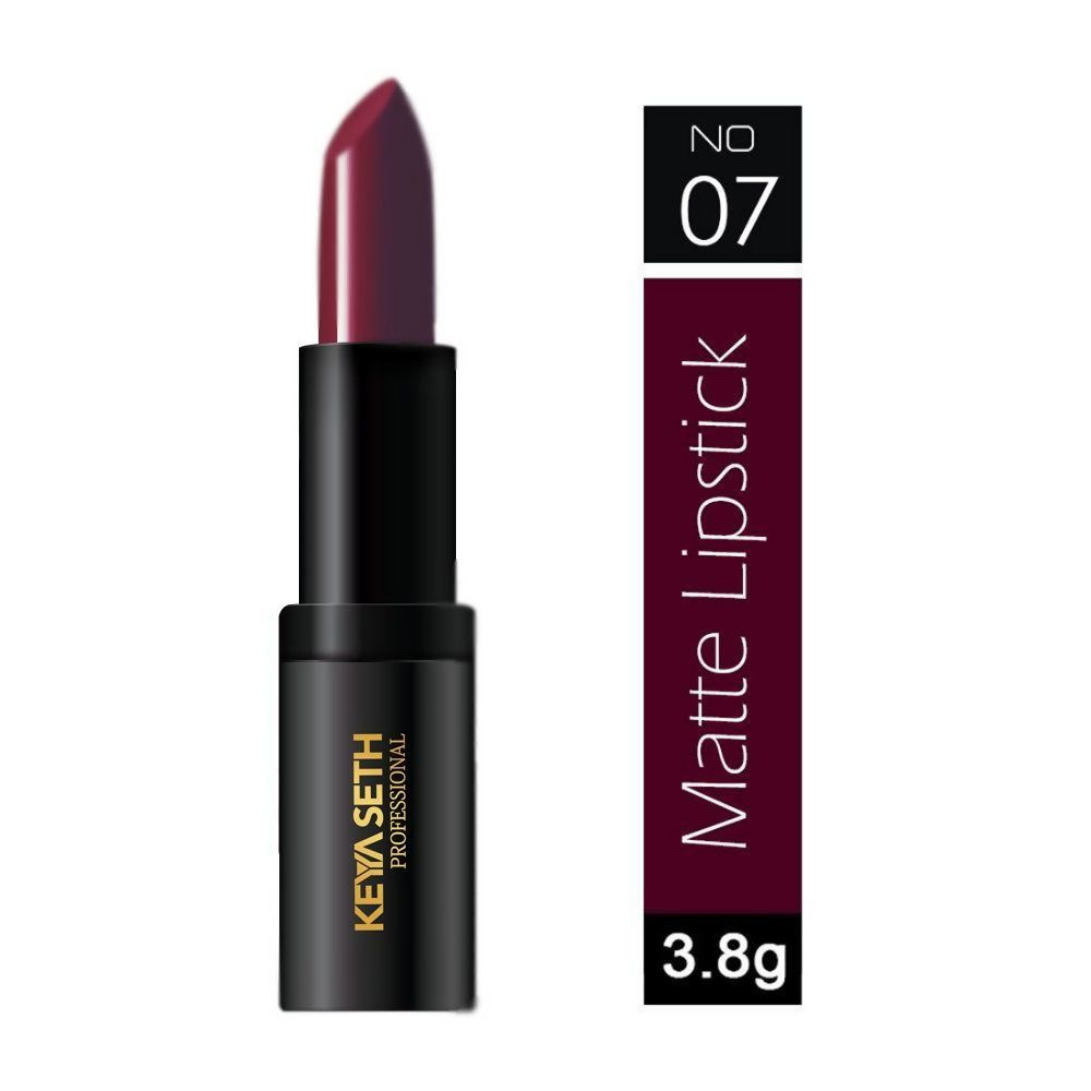 Keya Seth Aromatherapy Professional Matte Lipstick - Dark Deep Purple Plum | Grocsy