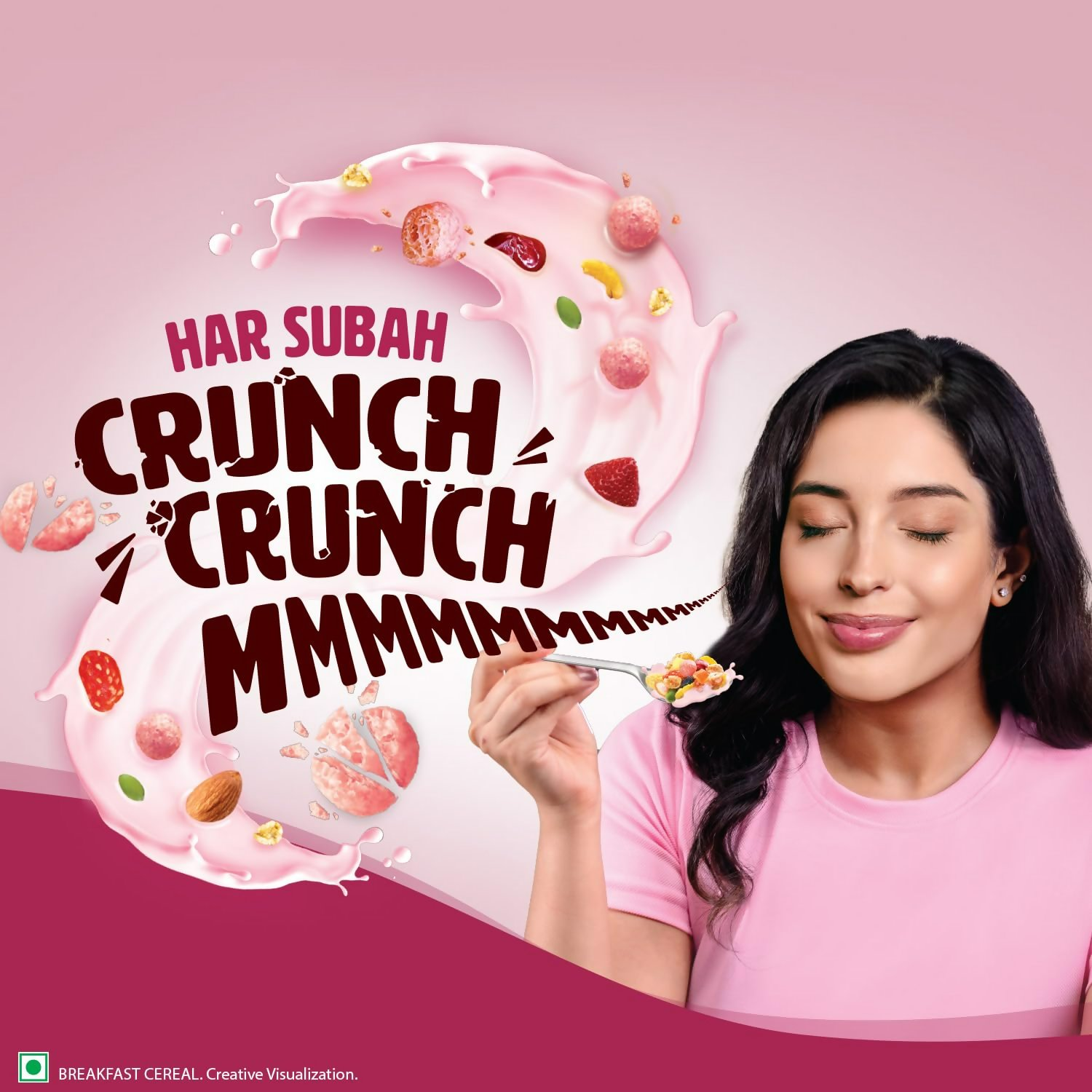 Saffola Muesli Fruit & Nut Berry Crunch with Flavour Pops | Grocsy