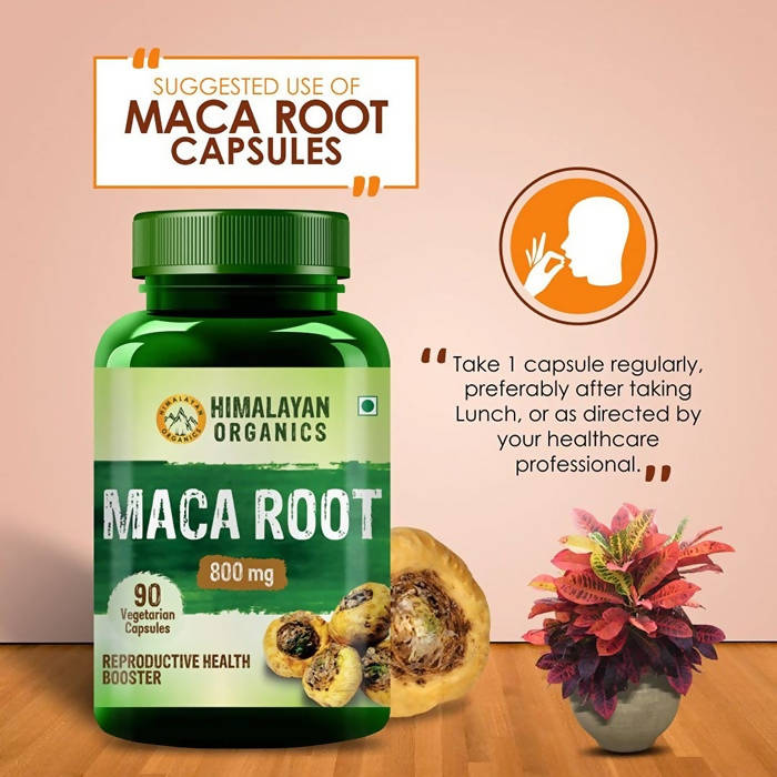 Himalayan Organics Maca Root 800 mg Vegetarian Capsules | Grocsy