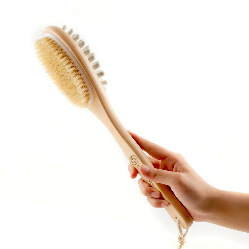 Careberry Dual-Action Bamboo Body Brush | Grocsy
