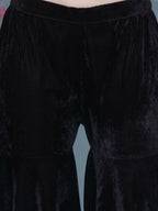 Joban Fashion Black Velvet Sharara Set | Grocsy