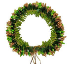 Green & Gold Pollens Hair Gajra | Grocsy