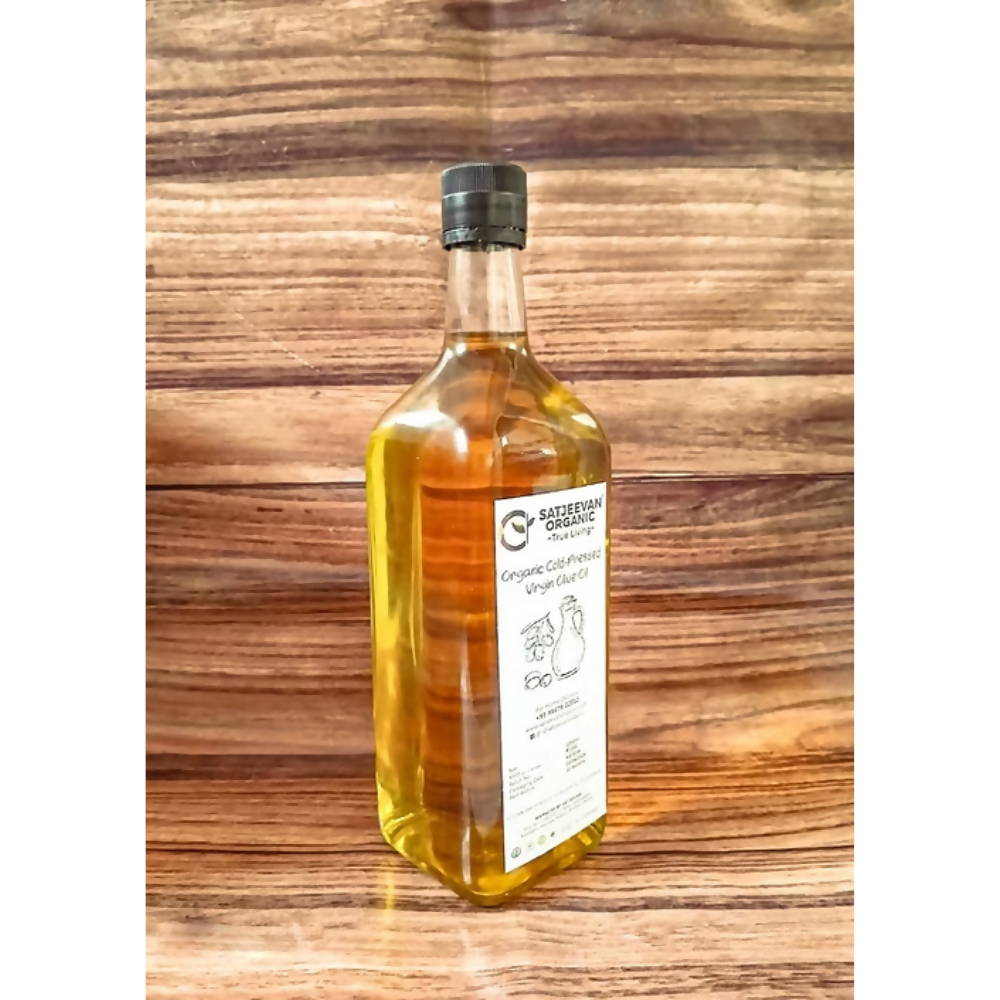 Satjeevan Organic Cold-Pressed Virgin Olive Oil | Grocsy