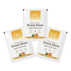 TAC - The Ayurveda Co. Ubtan Serum Sheet Mask | with Sandalwood, Saffron & Turmeric | Grocsy