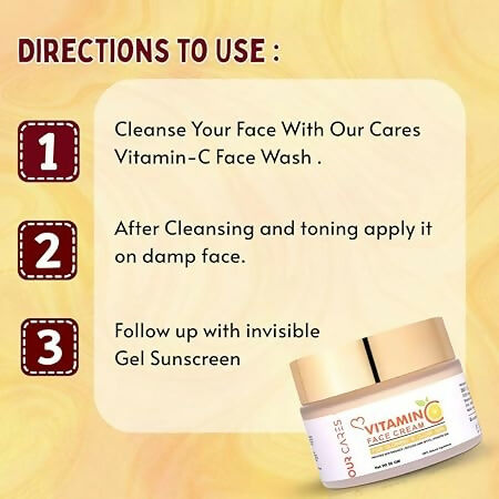 Our Cares Vitamin C Face Cream for Glowing & Clear Skin | Grocsy