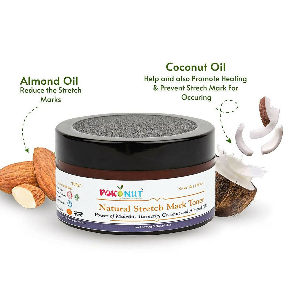 Pokonut Herbal Natural Stretch Mark Toner | Grocsy