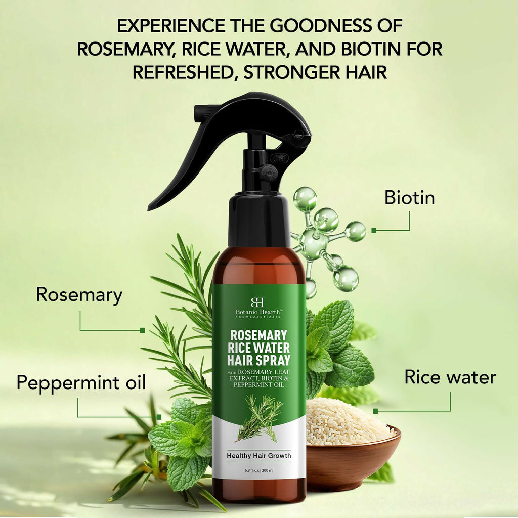 Botanic Hearth Rosemary Rice Water Spray for Hair Growth | Grocsy