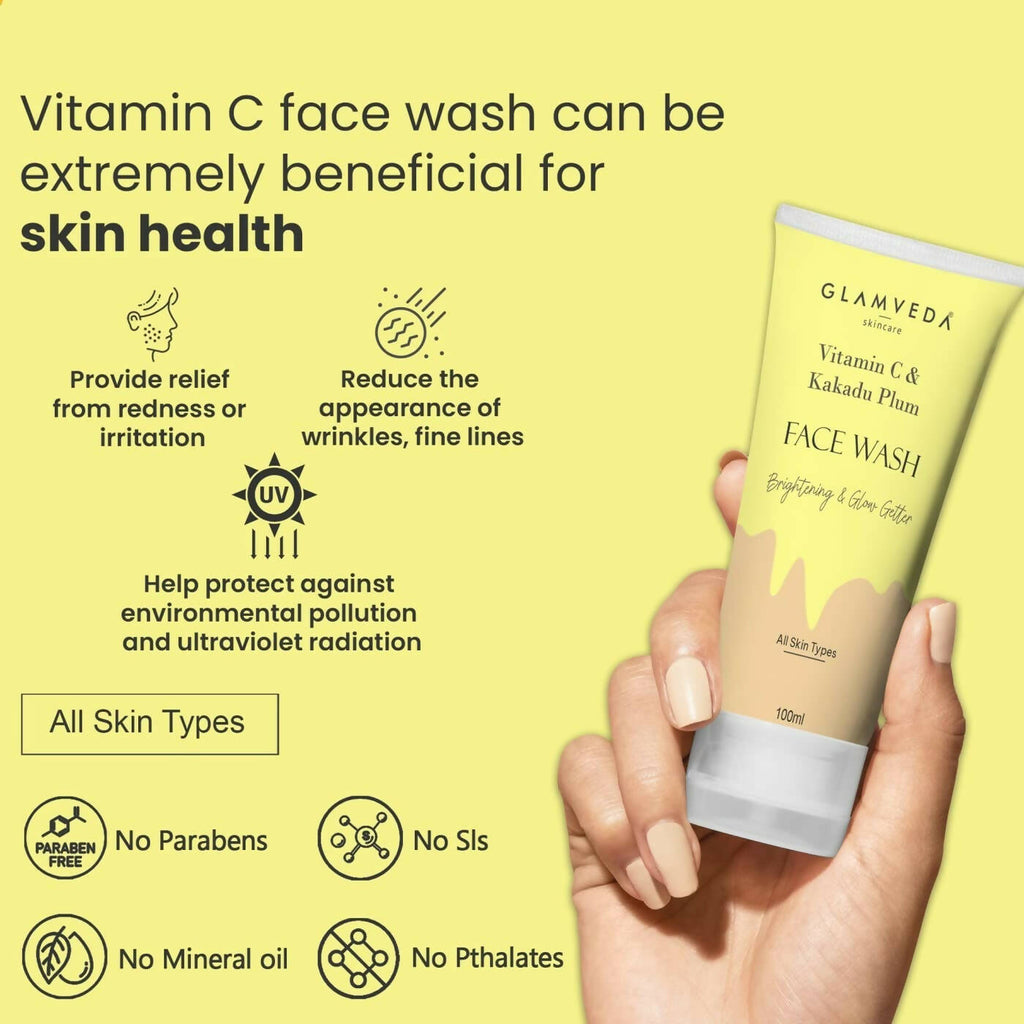 Glamveda Vitamin C & Kakadu Plum Face Wash | Grocsy