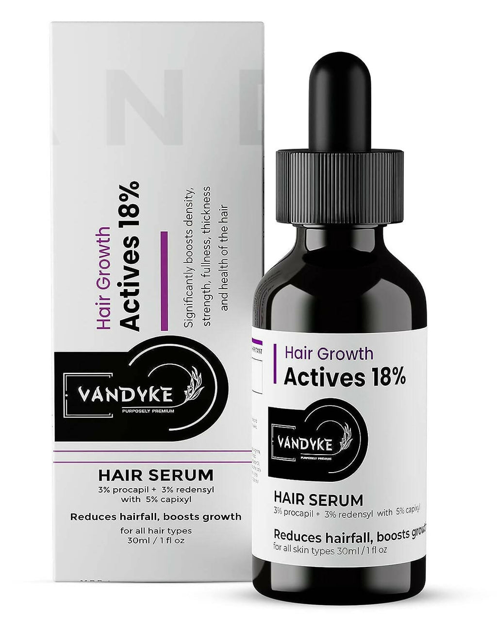 Vandyke Hair Growth Actives 18% Hair Serum | Grocsy