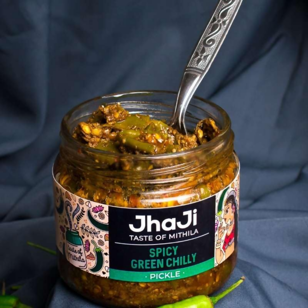 Jhaji Store Spicy Green Chilli Pickle | Grocsy