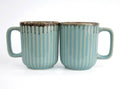 Simply Soho Aqua Drizzle Mugs | Grocsy