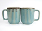 Simply Soho Aqua Drizzle Mugs | Grocsy