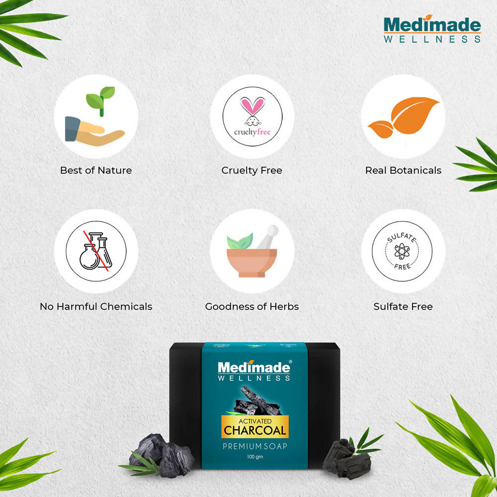 Medimade Wellness Activated Charcoal Premium Soap | Grocsy
