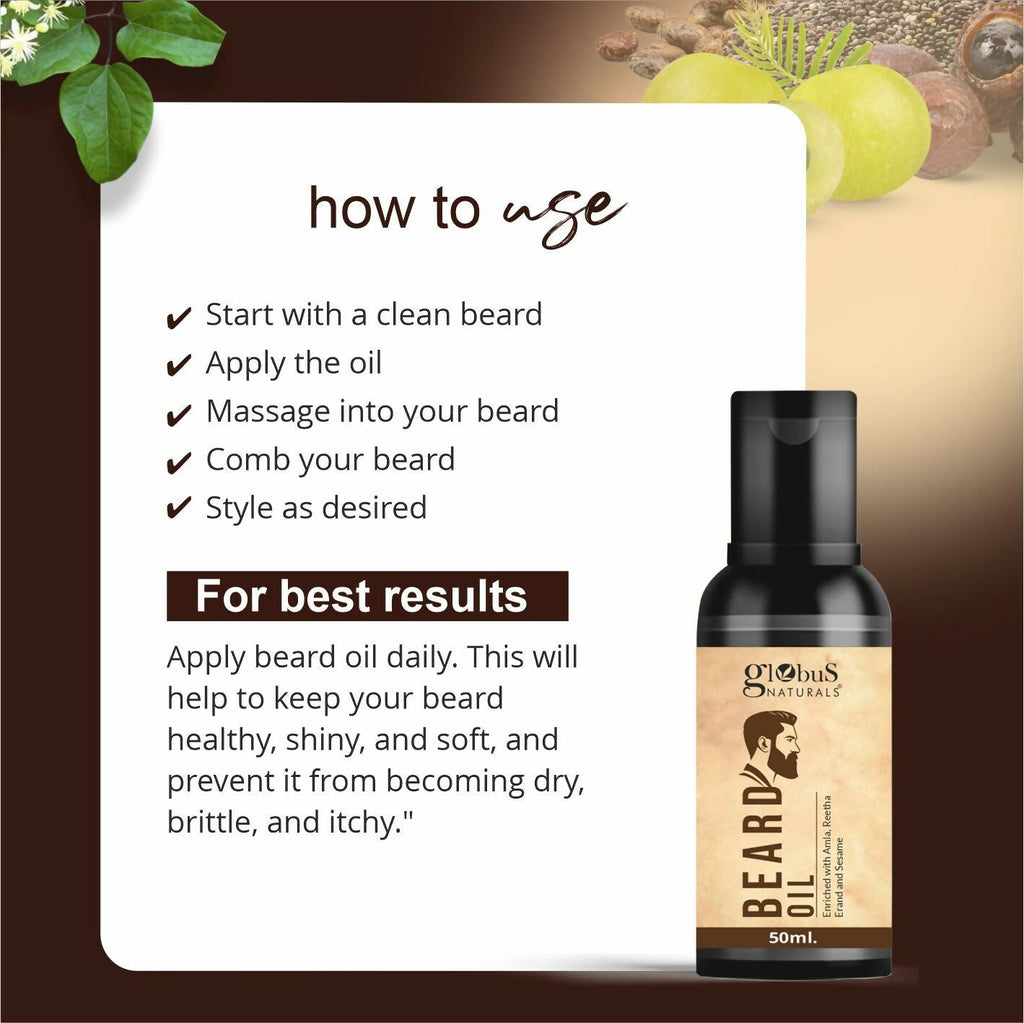 Globus Naturals Ayurvedic Beard Oil | Grocsy