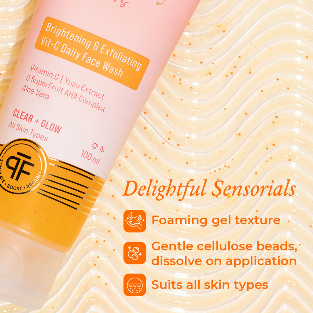 The Pink Foundry Brightening & Exfoliating Vit C Daily Face Wash | Grocsy