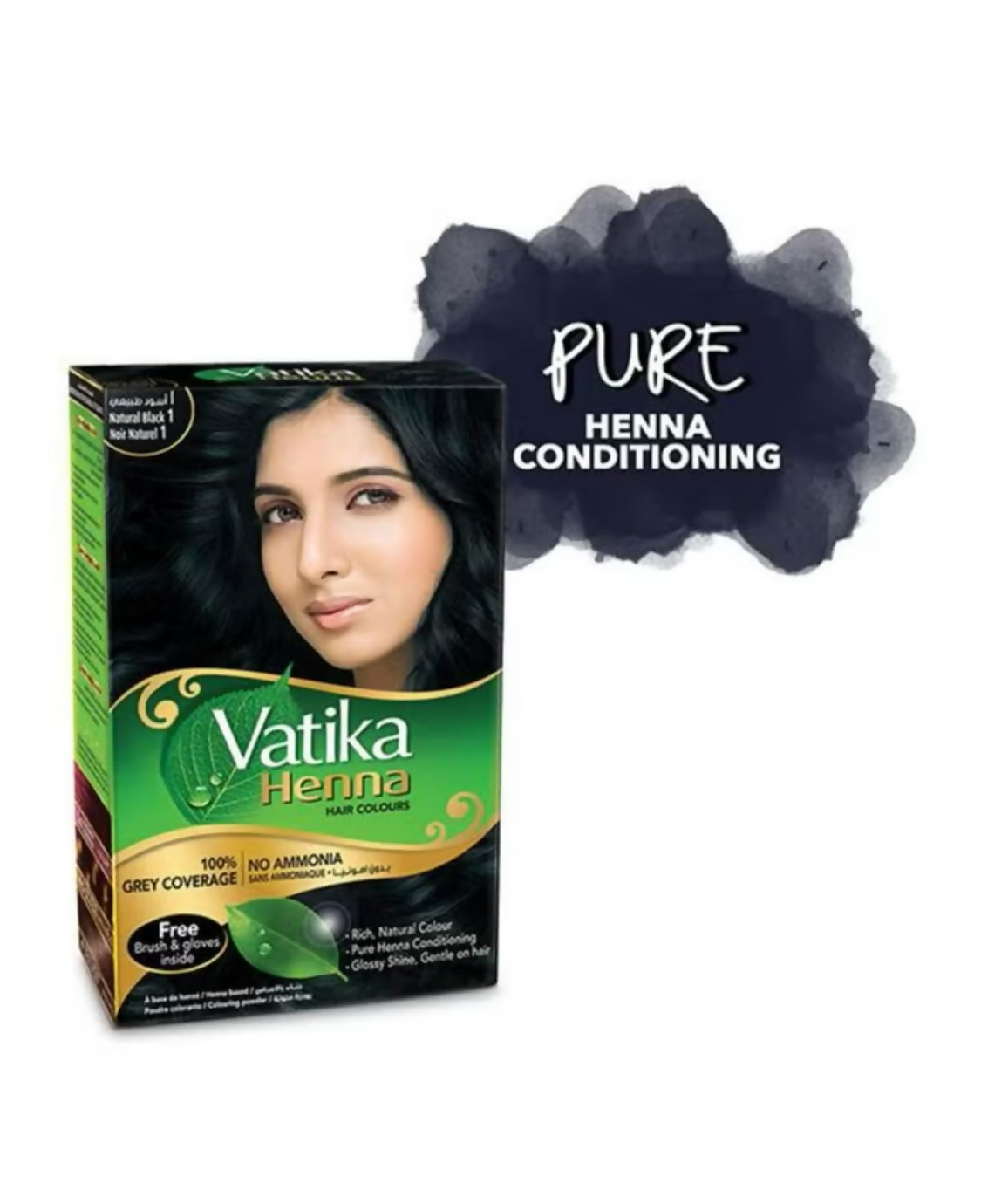 Vatika Dabur Vatika Henna Hair Colour -Jet Black | Grocsy
