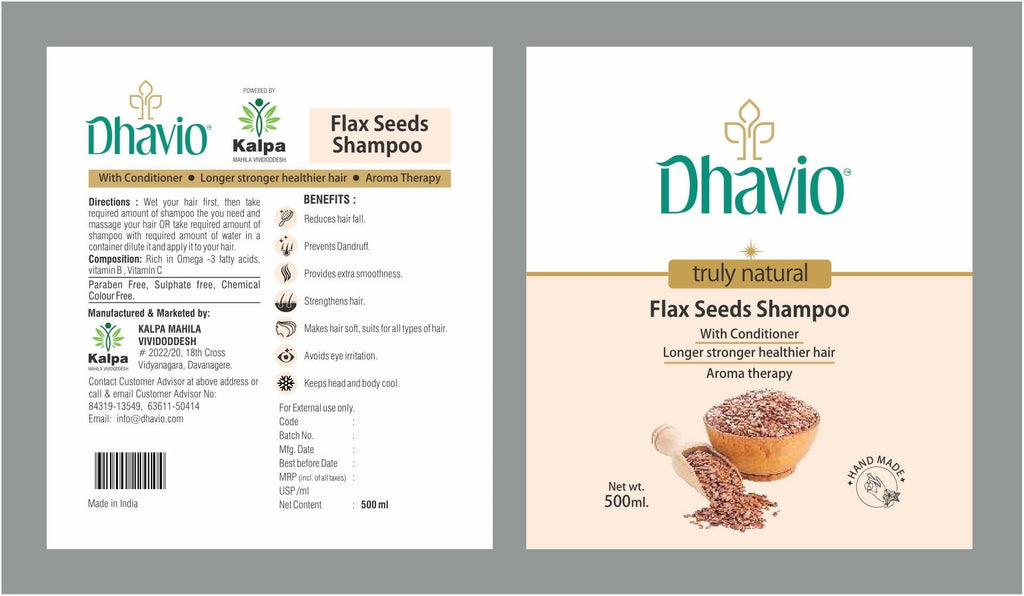 Dhavio Flax Seeds Shampoo | Grocsy
