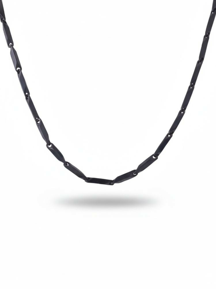 NVR Men's Black Toned Silver plated chain | Grocsy