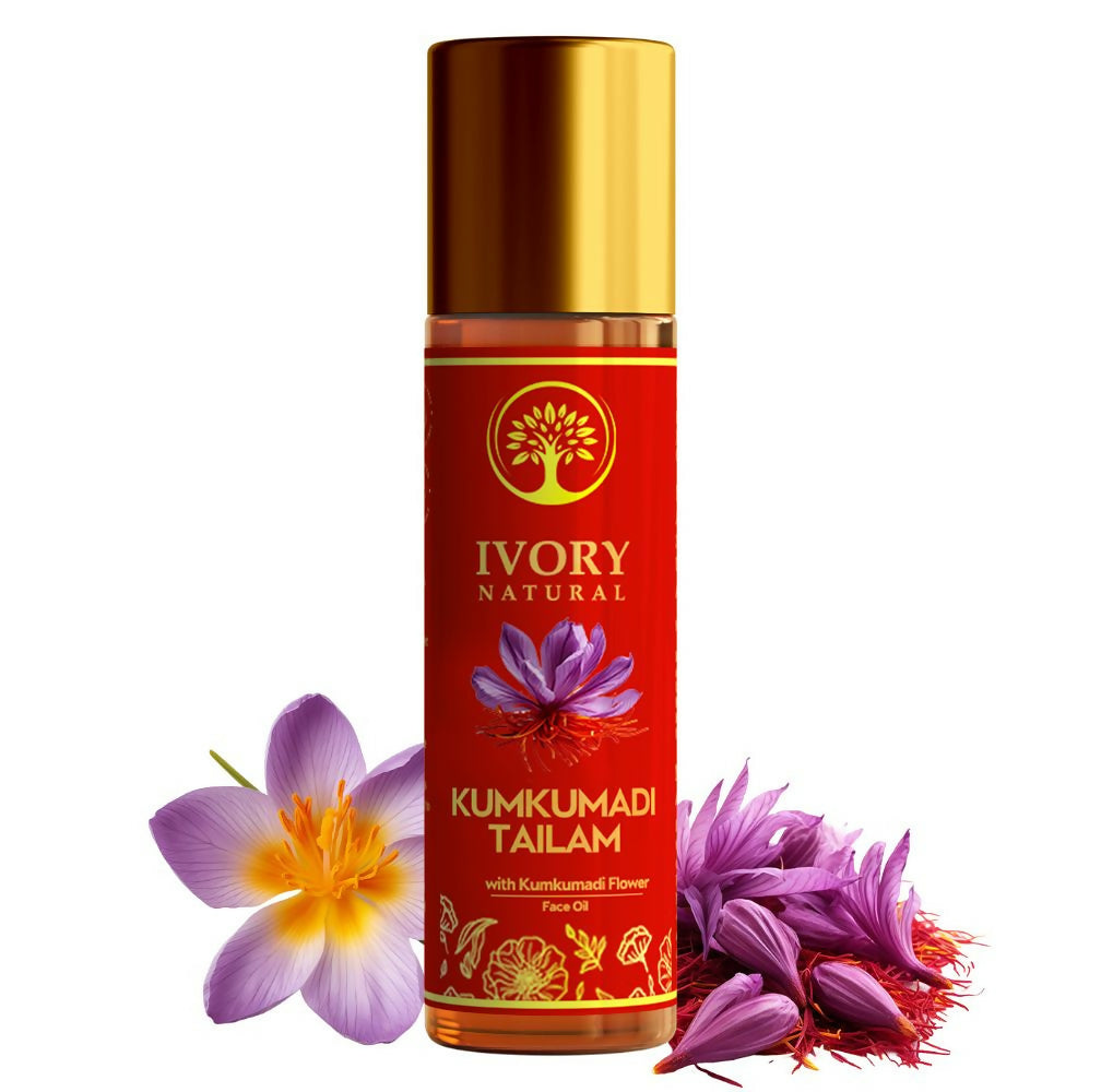 Ivory Natural Kumkumadi Tailam Face Oil - Saffron And Lotus Essence For Skin Revitalization | Grocsy