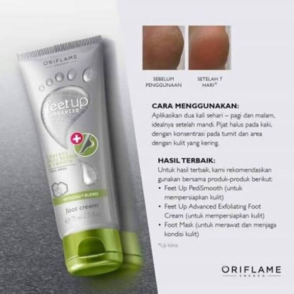 Oriflame Feet Up Advanced Cracked Heel Repair & Smooth Foot Cream | Grocsy