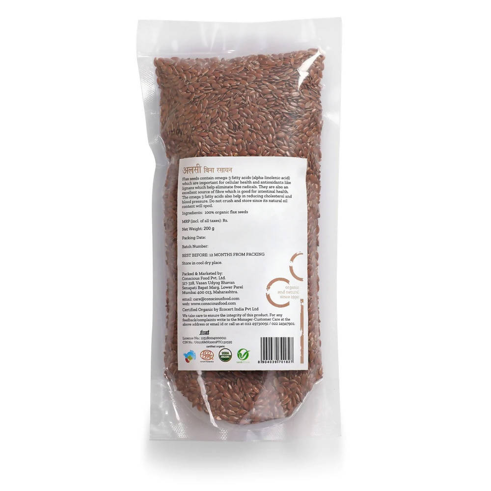 Conscious Food Organic Flax Seeds | Grocsy