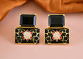 Joban Fashion Women Brass Black Onyx Earrings | Grocsy