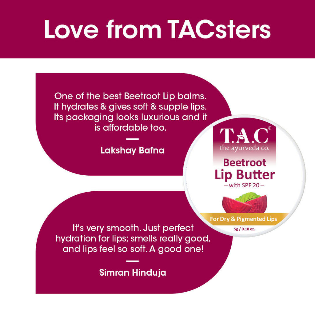 TAC - The Ayurveda Co. Beetroot Lip Balm | Grocsy
