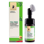 Pilgrim Australian Tea Tree & 1% Salicylic Acid Foaming Face Wash with Brush For Oily Skin, Acne And Pimples | Grocsy