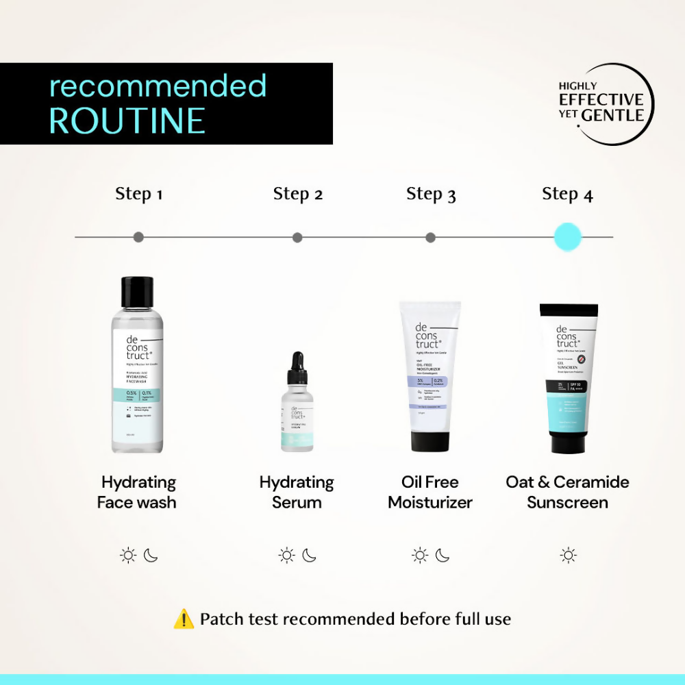 Deconstruct Oats & Ceramide Gel Sunscreen In Vivo Tested SPF 50 PA+++ | Grocsy