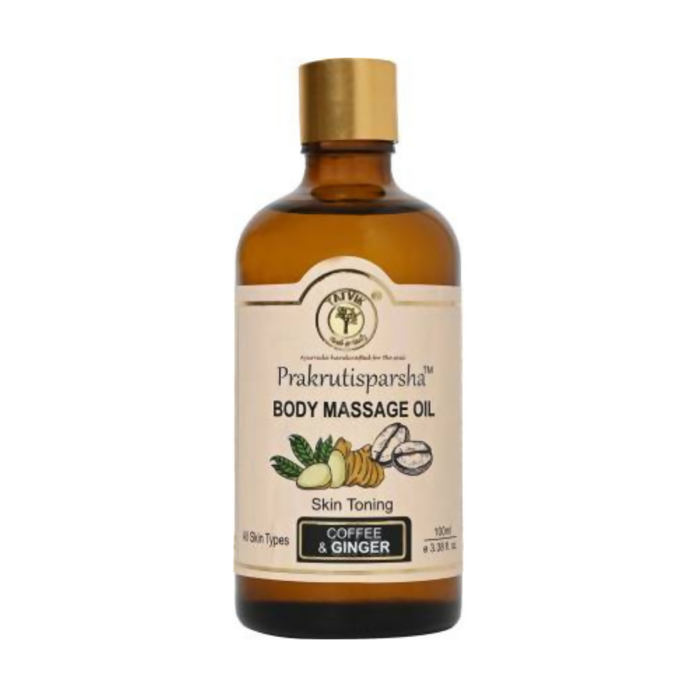 Tatvik Ayurveda Prakrutisparsha Body Massage Oil (Coffee & Ginger) | Grocsy
