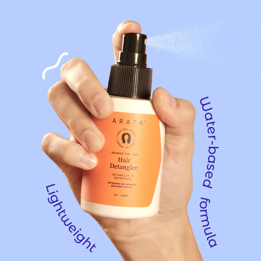 Arata Curl Hair Detangler With Hyaluronic Acid, Niacinamide - Detangles & Strengthens Curls | Grocsy