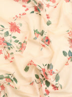 Ahalyaa Women's Traditional Semi Stitch Saree - Off White | Grocsy