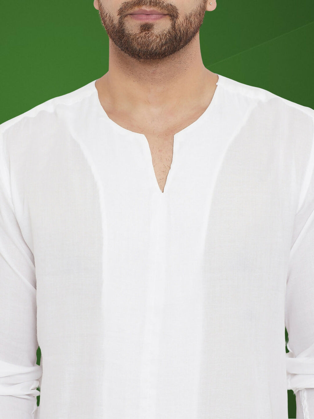Even Apparels Men's Pure Cotton White Kurta | Grocsy