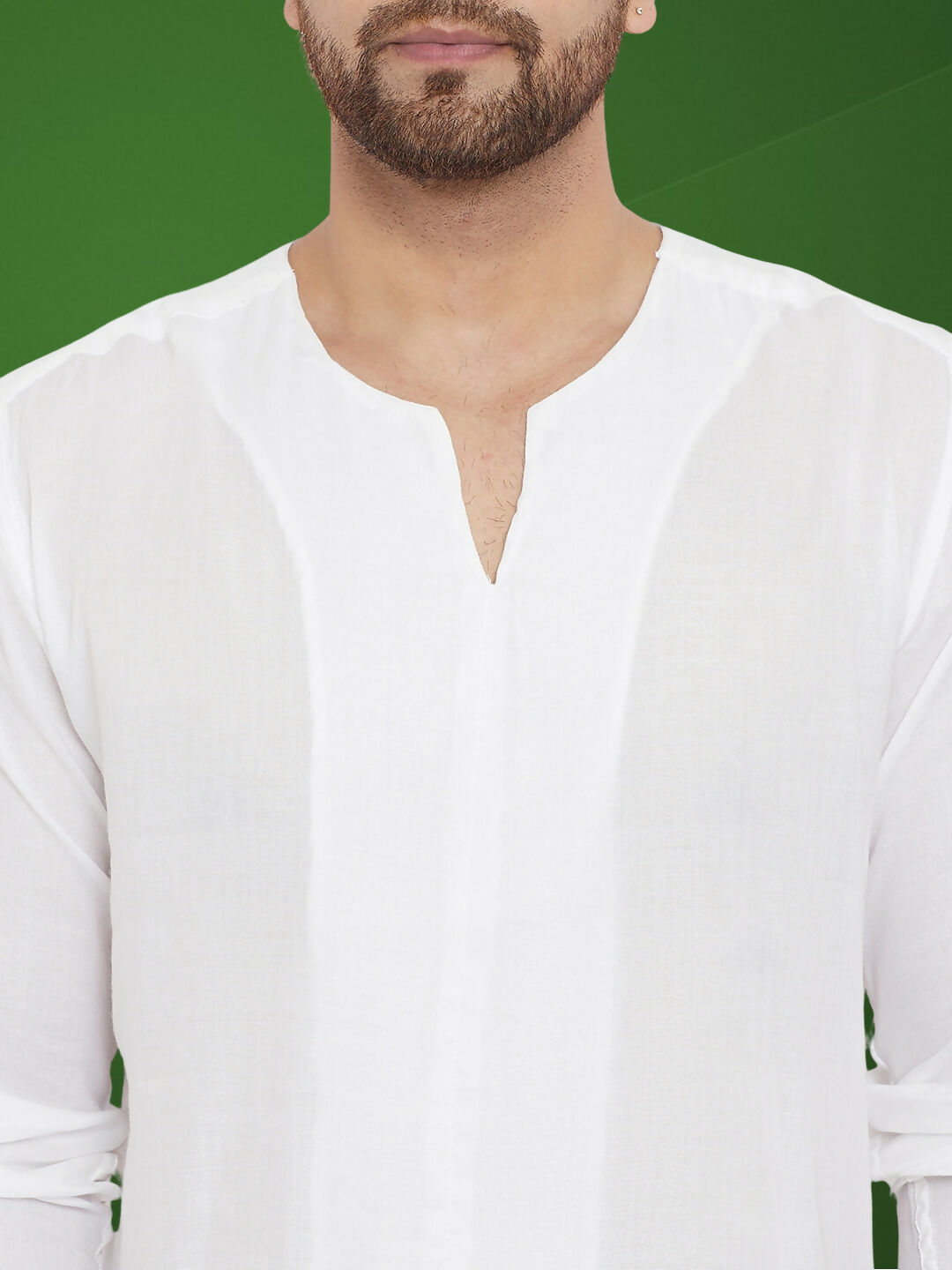 Even Apparels Men's Pure Cotton White Kurta | Grocsy