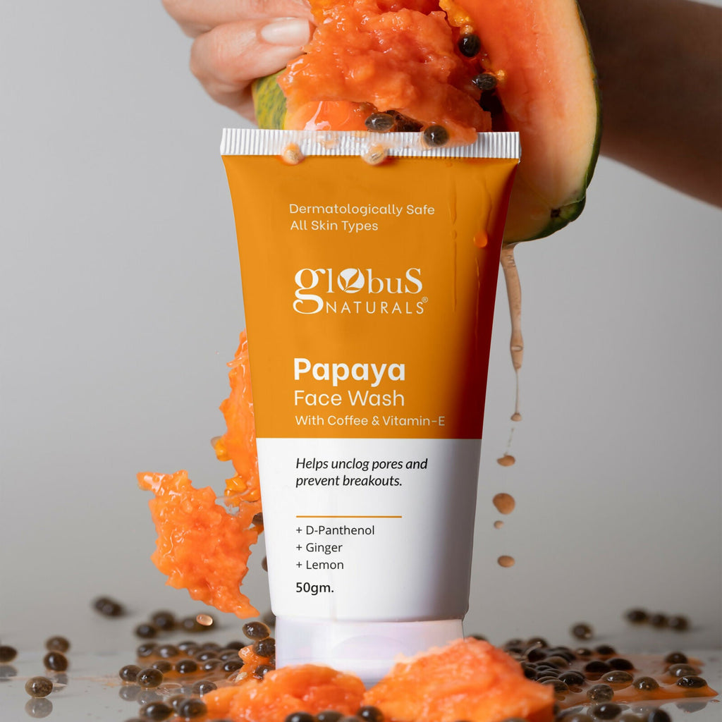 Globus Naturals Papaya Face Wash with Coffee & Vitamin-E | Grocsy