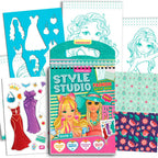 Dreamland Publications Style Studio Fashion Sketch Activity Book 2 for Girls Age 4-8 years | Grocsy
