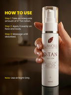 Flawora Set of 24k Golden Glow Face Serum and D-Tan Lotion | Grocsy