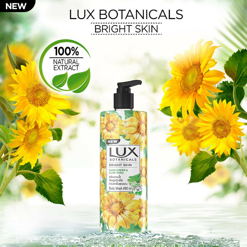 Lux Botanicals Bright Skin Body Wash with Sunflower & Aloe Vera | Grocsy