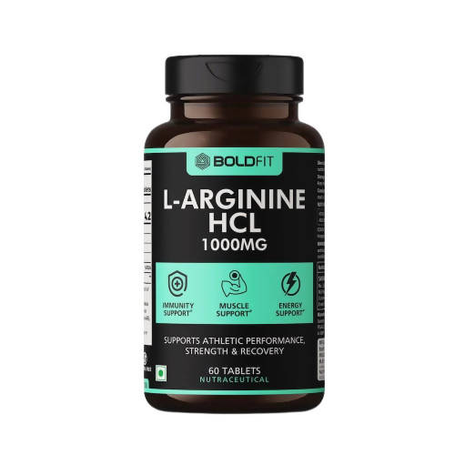 Boldfit L-Arginine Hcl 1000mg Supplement Tables | Grocsy