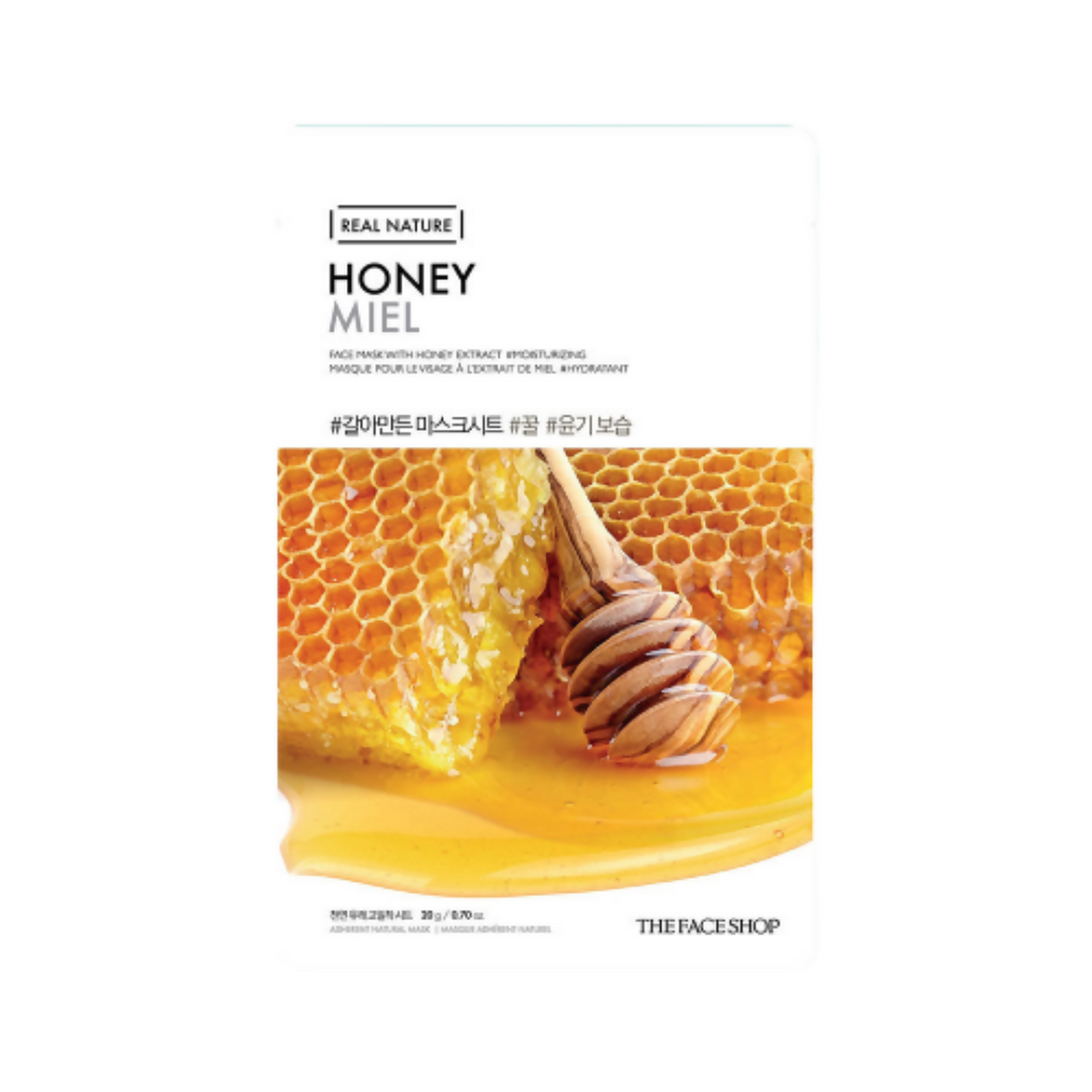 The Face Shop Real Nature Honey Miel Face Mask - Korean Skincare | Grocsy