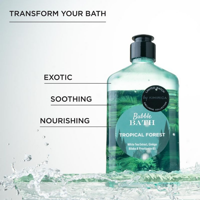 Kimirica Tropical Forest Bubble Bath For Soothing Exotic Bath | Grocsy