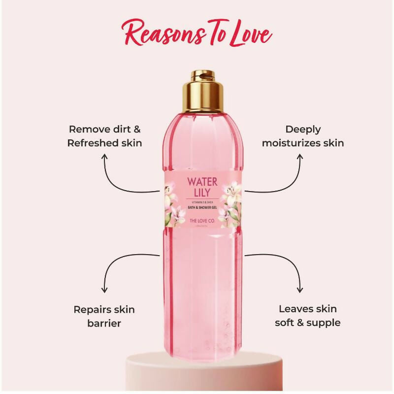 The Love Co. Water Lily - Vitamin E & Shea Bath & Shower Gel | Grocsy