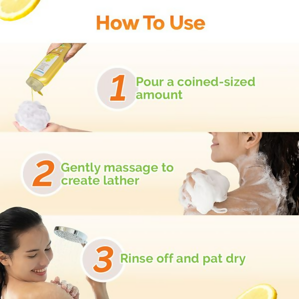 Mamaearth Vitamin C Moisturizing Body Wash with Vitamin C & Refreshing Lemon For Skin Illumination | Grocsy