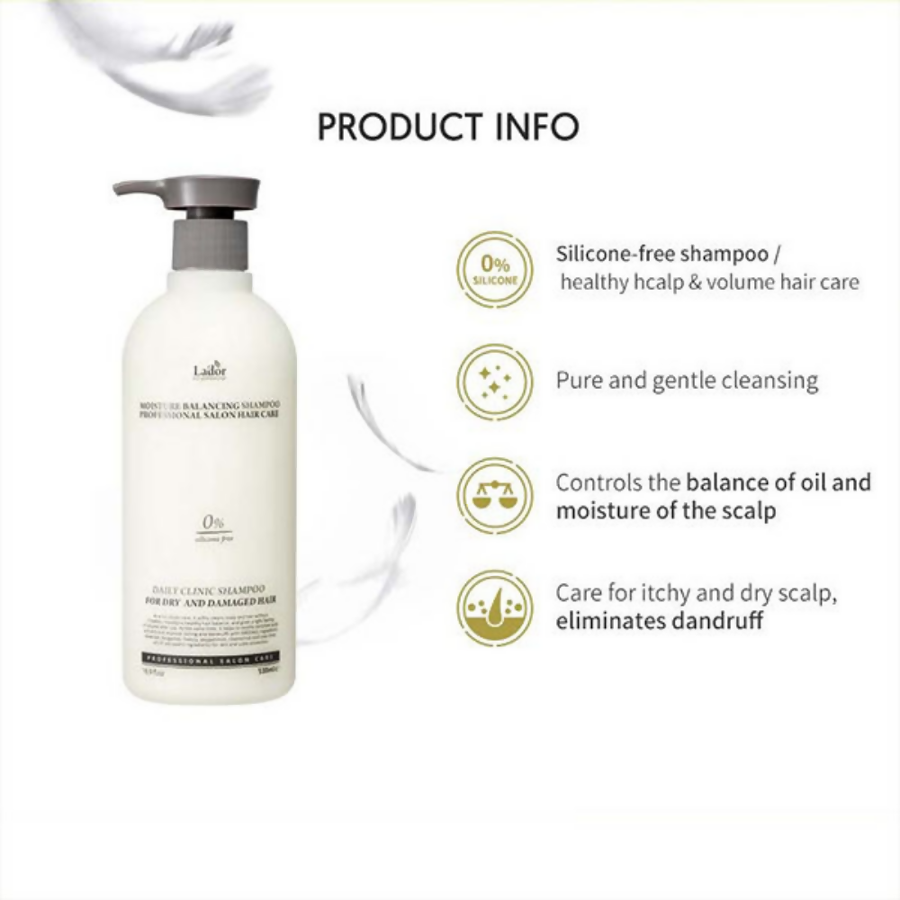 La'dor Korean Moisture Balancing Shampoo for Sensitive Scalp & Dry Hair, Vegan, Paraben Free | Grocsy