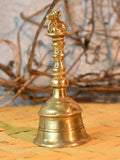 CraftVatika Gold-Toned Brass Hand Held Pooja Bell | Grocsy
