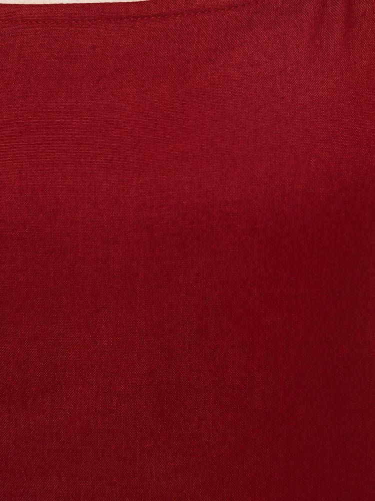 Indya Women Maroon Solid Straight Kurta | Grocsy