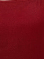 Indya Women Maroon Solid Straight Kurta | Grocsy